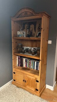 Stylový selský příborník / knihovna – masiv, renovováno - 4