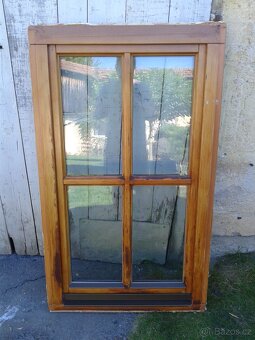 2 kusy - Dřevěné okno 78 x 130 cm - 4
