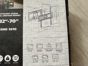 Držák televizoru - výsuvný, na zeď - 4