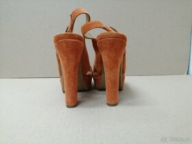 Oranžové semišové lodičky vel.40 - 4