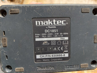 Aku vrtačka Maktec (Makita) - Li-ion 18V, 2x aku, nabíječka - 4