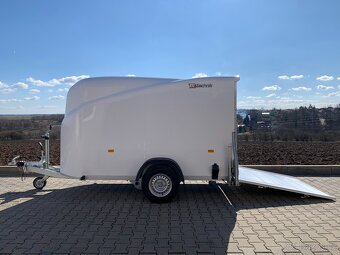 Aerodynamický přívěs DEBON Cargo 1300, BÍLÝ, boční dveře - 4