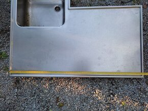 nerezový trojdřez, police na gastro nádoby, dvojdřez - 4