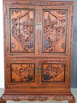 Starožitná masivní čínská komoda - 4