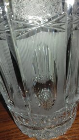 Váza, sklo, křišťál, broušená, nová, Crystal Bohemia - 4