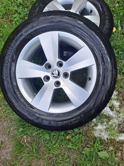 Alu kola 5x112 originál Škoda 215/60 R16 - 4