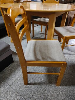 Jídelní set - oválný stůl + 4 židle - 4