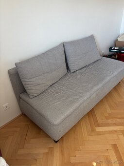 Rozkládací sedačka šedá - 4