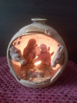 BETLÉM KERAMICKÝ SVÍCEN průměr 22 CM - 4