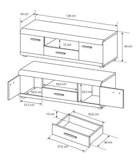 Obývací stěna, komody - 4