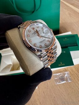 ROLEX DATEJUST 36 ROSÉ GOLD/ MOTHER OF PEARL DIAL, DIAMONDS - 4
