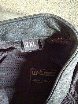 🏍️ Letní moto bunda W-TEC 2Stripe – XXL – černo-béžovo-oran - 4