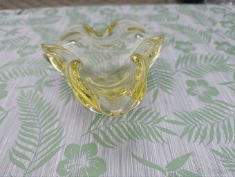 STARÁ RETRO SKLENĚNÁ MISKA ? POPELNÍK? HUTNÍ SKLO - 4