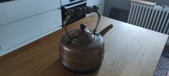 STAROŽITNÁ SECESNÍ MĚDĚNÁ RYCHLOVARNÁ KONVICE SIMPLEX - 4