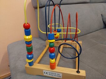 Dřevěný motorický labyrint - proplétačka - 4