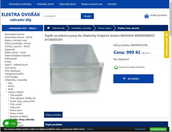 INDESIT originál box šuplík na zeleninu vložka led - 4