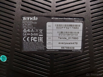 Tenda AC1200 Smart Dual-Band AC6 V2 2.4GHz + 5GHz - 4