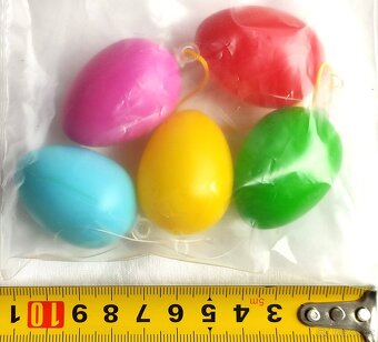 Vejce plastová bílá výška 4 cm, 2 ks 10,- Kč - 4