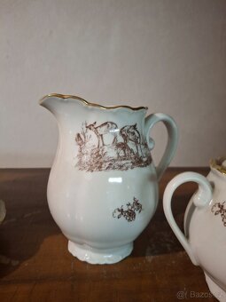 Porcelán s lovecký motivem srnce. - 4