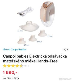 Canpol babies Elektrická odsávačka materského mléka - 4
