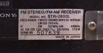 SONY RECEIVER STR-2800 (ROK 1976) VINTAGE - 4