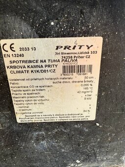 Krbová kamna PRITY K1K 9 kW - 4