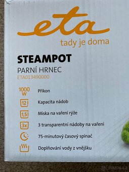 Nový parní hrnec ETA Steampot 0134 9000 v orig. balení - 4
