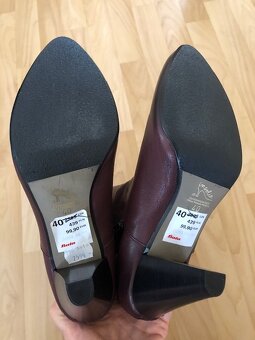 Vínové kožené kozačky zn.Baťa, vel.40, NOVÉ - 4