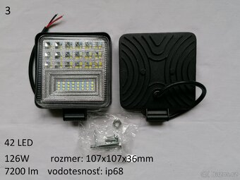 Prodám led diodové pracovní, couvací světla osvětlení stroje - 4