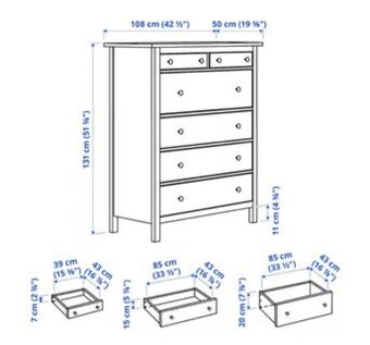 HEMNES KOMODA - TOP STAV - 4