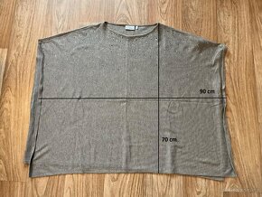Dámské pončo zn. C&A, barva šedohnědá, vel. L/XL - 4