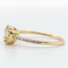 Krásný 14K prsten s diamanty 0,59ct - certifikát AIG - 4