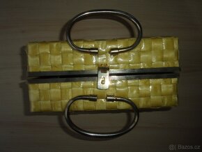 RETRO RUČNĚ TKANÁ KABELKA Z LAKOVANÉHO BAMBUSU - 4