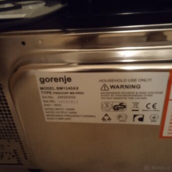 Nefukční vestavná mikrovlnka Gorenje - 4