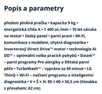 Pračka LG bílá - 4