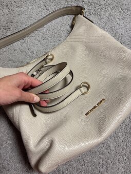 Michael Kors Aria kožená béžová kabelka - 4