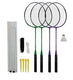 Badmintonový set 4x raketa síť 3x míček pouzdro - nové - 4
