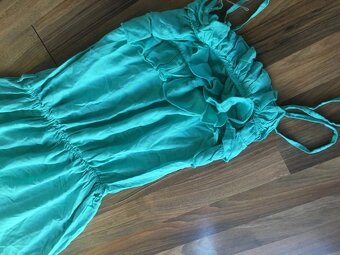 Mint maxišaty s volnáky, vel S/M, First Angel - 4