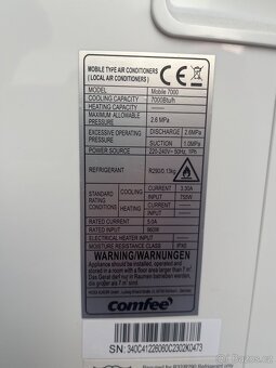 Mobilní klimatizace Comfee 3v1 2.0kw do 25m2 - 4
