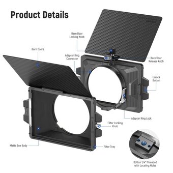 NEEWER Mini Matte Box, slunecní clona pro filmaře, nový - 4