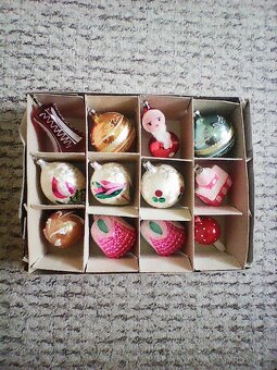 Retro skleněné vánoční ozdoby 2 - 4