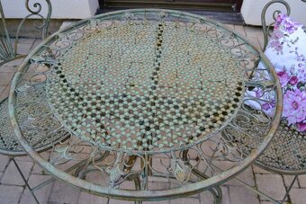 Kovový set PROVENCE antik zelenohnědá - 4