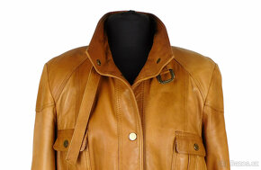 Kožená dámská koňaková bunda DENVER vel. L - 4