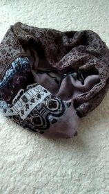 Čepice; šátek; Punčocháče HM nové, noční košile - 4