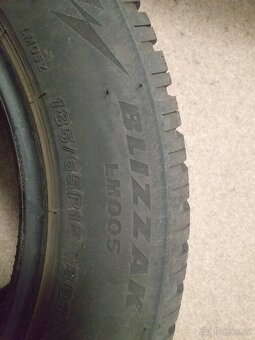 Zimní pneu 185/70R15  88T  M+S Brigestone 15" - 4