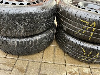 4x plechové disky 5x112 R15, pneu - 4