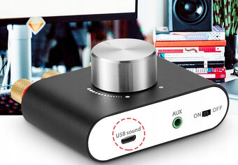 BLUETOOTH ZESILOVAČ Mozos 100W RMS ZVUKOVÁ KARTA USB - 4