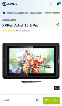 Grafický tablet XPPen 15.6 Pro černý - 4