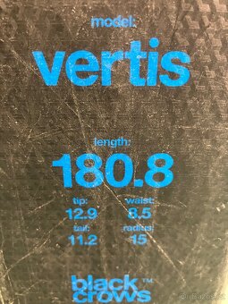 Lyže Black Crows Vertis v délce 180cm, R 15m - 4