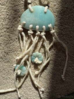 Přívěsek , náhrdelník - minerál, kámen larimar tyrkys - 4